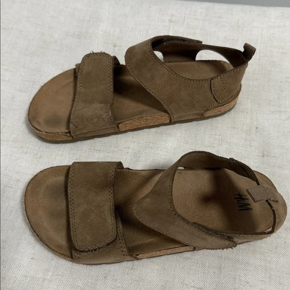 H&M Kids Toddlers Ankle Strap Taupe Sandals size 12